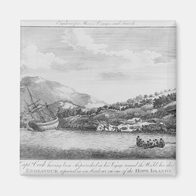 Imán Capitán Cook tras naufragar (Frente)