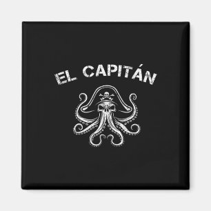 Imán Capitán de barco Pulpo de pontón Pirata Náutico Ho