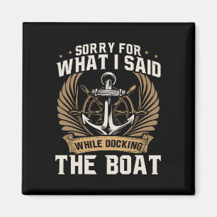 Imán Capitán De Barco Vintage Hombres Camisas En Bote G