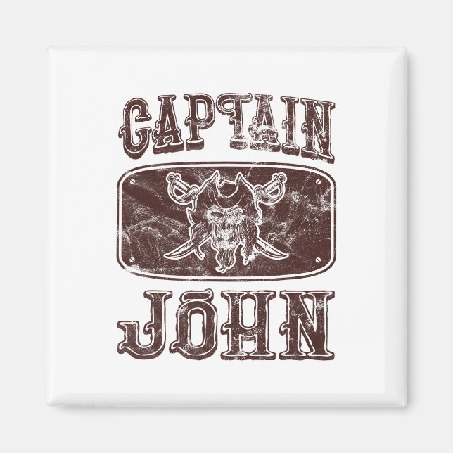 Imán Capitán de cosecha John Personalizado Pontón Pirat (Frente)