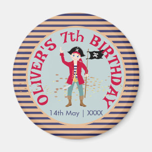 Imán Capitán de la Fiesta de Cumpleaños del Barco Pirat