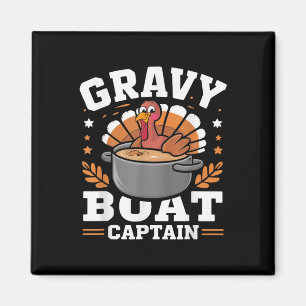 Imán Capitán del Barco de Salsa Funny Thanksgiving Pavo