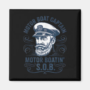 Imán Capitán divertido de barco de pontón papá capitán