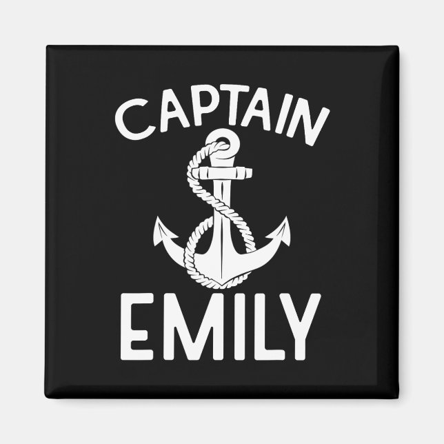 Imán Capitán Emily Navegando Embarcación Barco Yate  (Frente)
