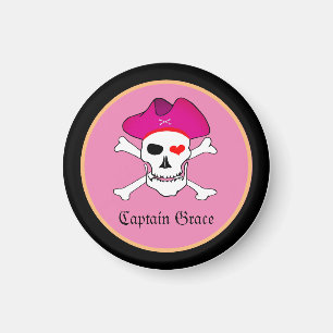 Imán Capitán "Grace" y Piratas - Isla del Tesoro /Chica