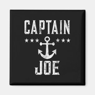 Imán Capitán Joe - Bote Náutico Personalizado Retro