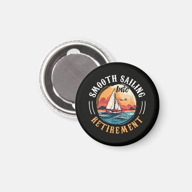 Imán Capitán Navegando Tranquilamente hacia la Jubilaci (Anverso/Reverso)