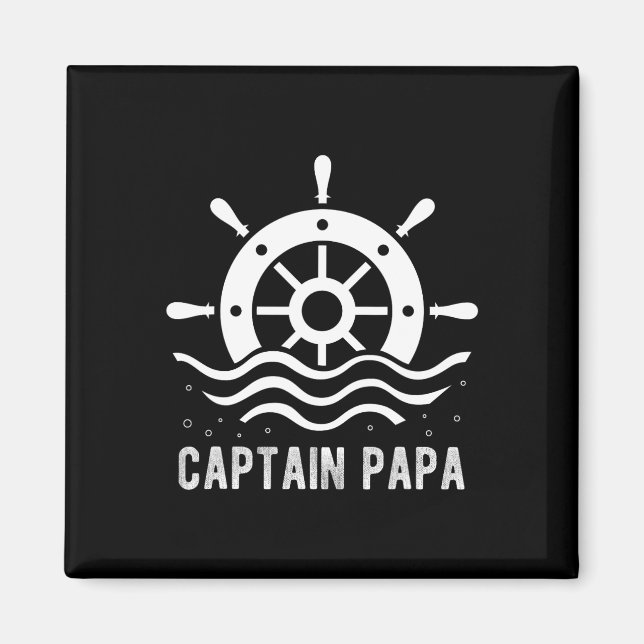 Imán Capitán Papá Navegando Capitán de Pontón del Día d (Frente)