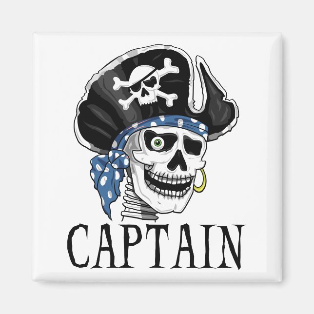 Imán Capitán Pirata solitario (Frente)