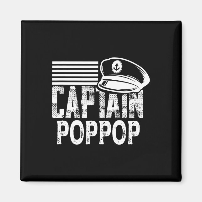 Imán Capitán Poppop - Capitán de vela Dueño de barco Bo (Frente)