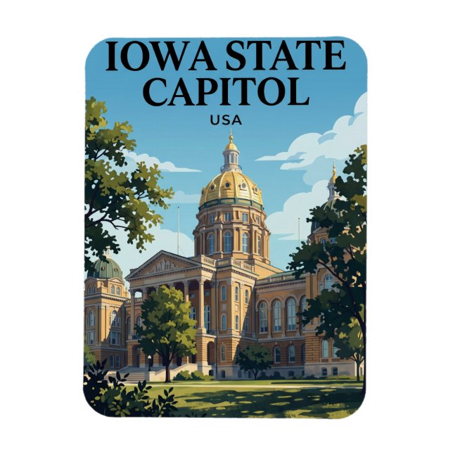 Imán Capitolio del Estado de Iowa EE. UU. (Vertical)
