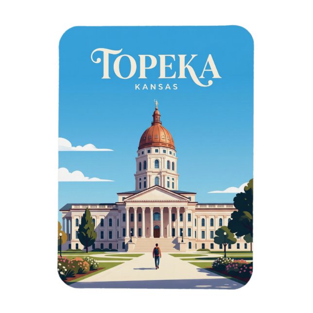 Imán Capitolio del Estado de Kansas EE. UU. (Vertical)