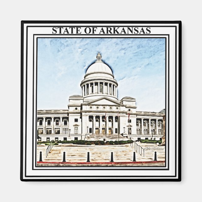 Imán Capitolio Estatal de Arkansas (Frente)