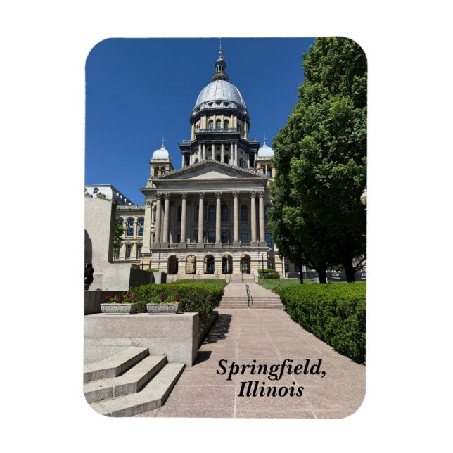 Imán Capitolio estatal de Illinois en Springfield (Vertical)