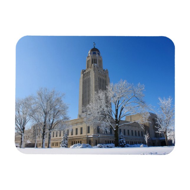 Imán Capitolio Estatal de Nebraska (Horizontal)