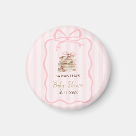 Imán Capítulo Nuevo Arco Rosa Rayas Baby Shower