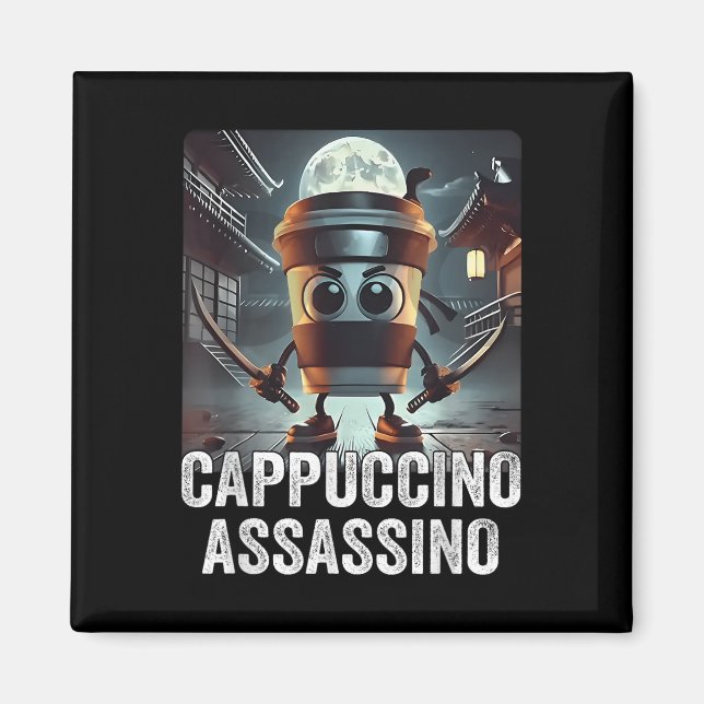 Imán Cappuccino Ino, Meme De Brainrot Italiano, Espress (Frente)