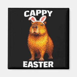 Imán Cappy Pascua divertido capybara orejas de conejo a