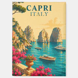 Imán Capri Italia Viajes Antiguos Faraglioni Pilas de M