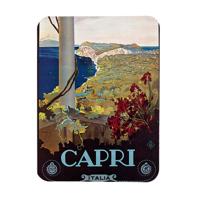 Imán Capri, Poster de Viajes por Viaje de Italia (Vertical)