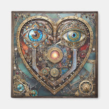 Caprichoso Corazón Steampunk Te Veo Te Amo