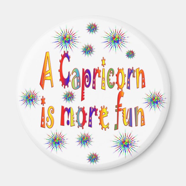 Imán Capricorn es divertido (Frente)