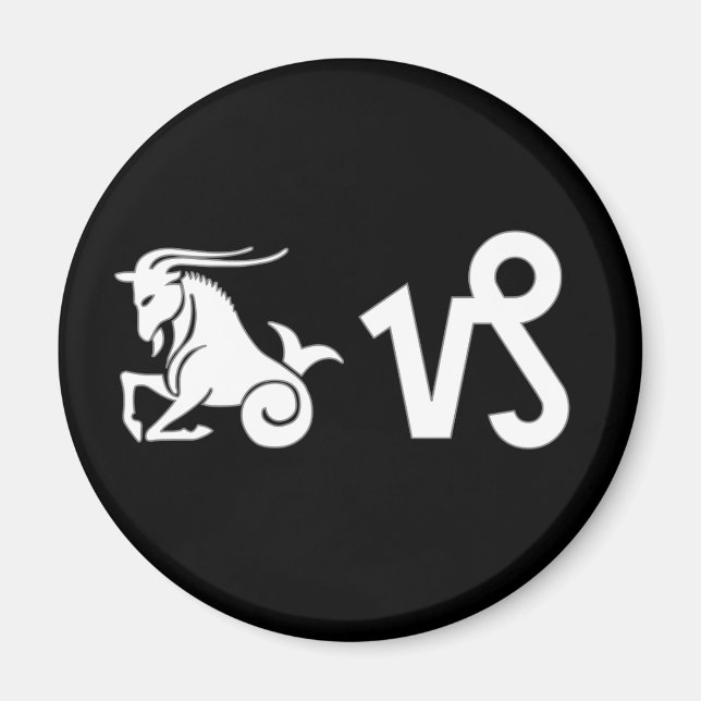 Imán Capricornio con símbolo (Frente)