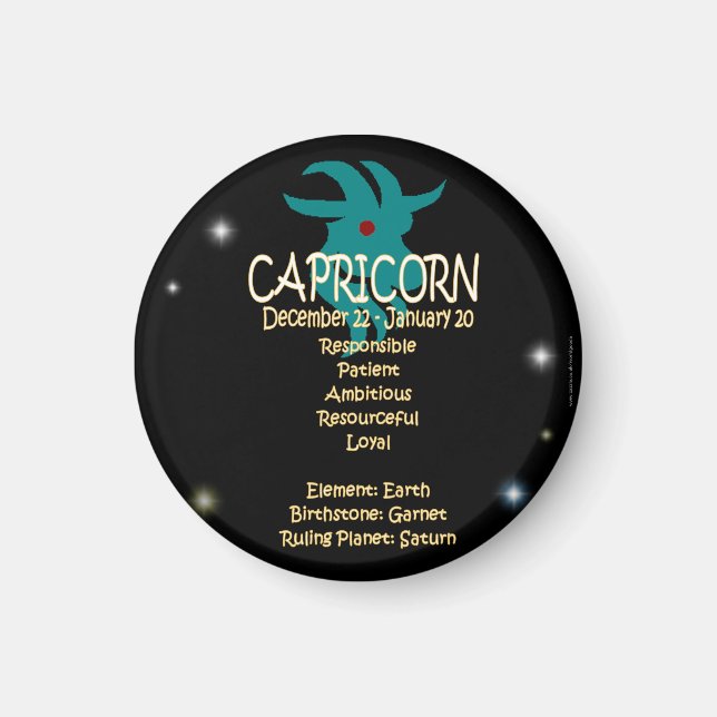 Imán Capricornio zodiac (Frente)