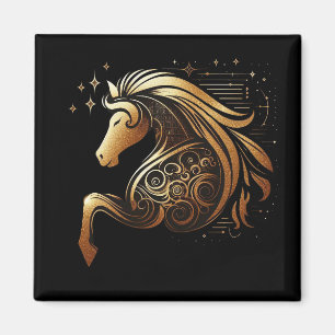 Imán Capricornio Zodíaco Caballo de Oro Astrología