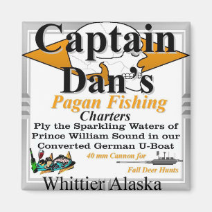 Imán CAPT Capitán Dan's Pagan Embarcaciones de Pesca Wh