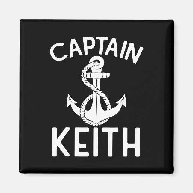 Imán Captain Keith Boat Ship Anchor Boating Yate (Frente)