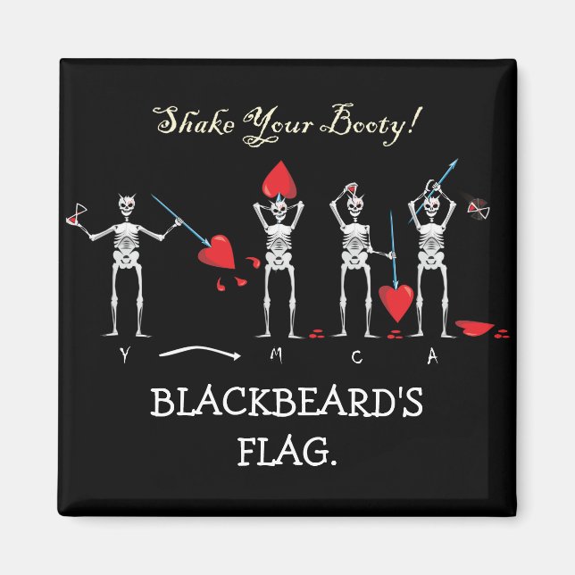 Imán CAPTAIN MAYFLOWER'S Blackbeard Flag (Frente)