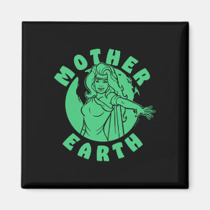 Imán Captain Planet Y La Madre Del Día De La Tierra De