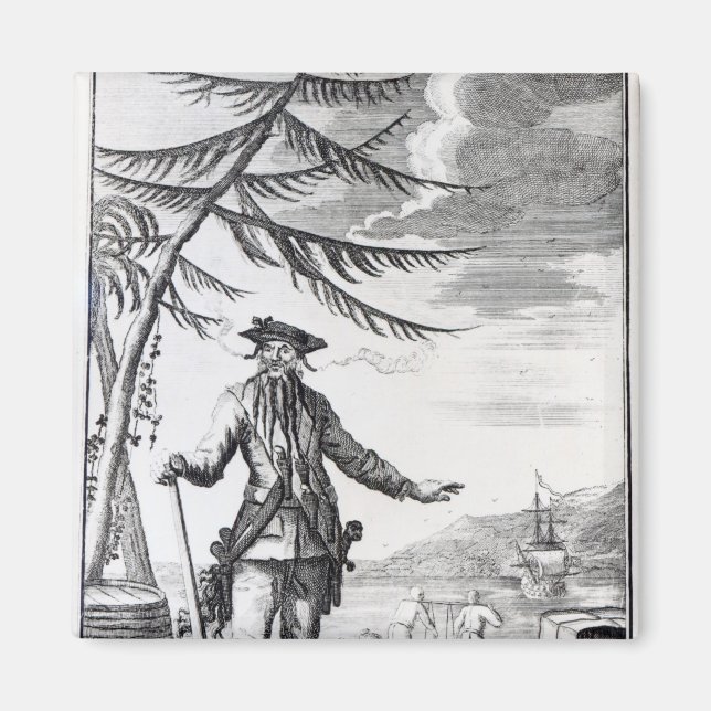 Imán Captain Teach, comúnmente llamado Blackbeard (Frente)