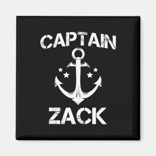 Imán Captain Zack Funny Birthday Personalizado Nombre B