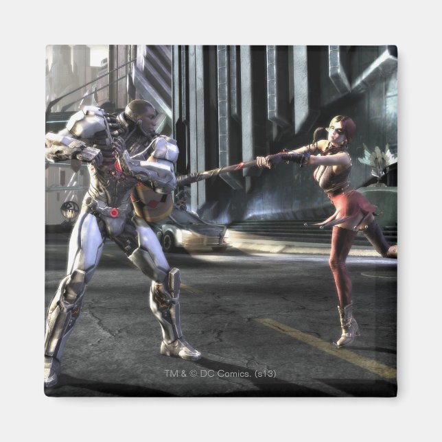 Imán Captura de pantalla: Cyborg vs Harley (Frente)