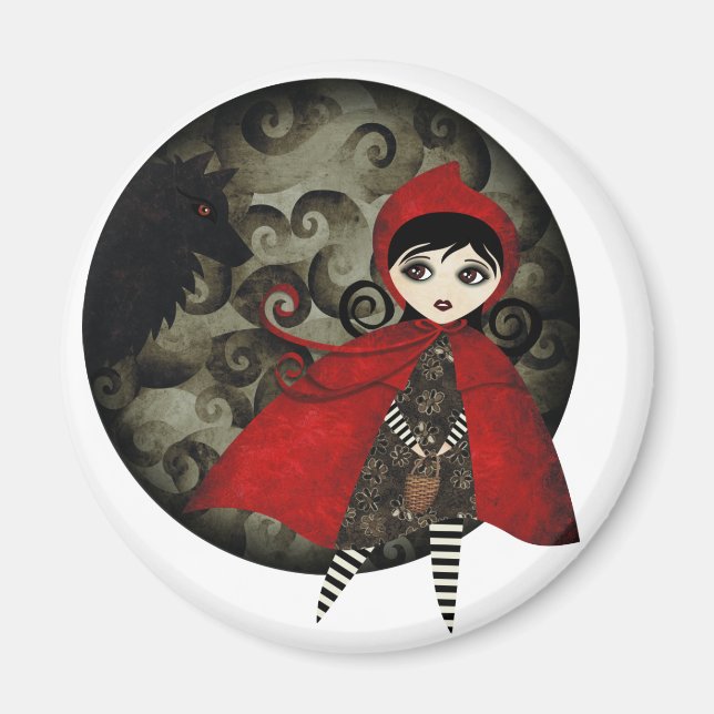 Imán Capucccina Roja Pequeña (Frente)