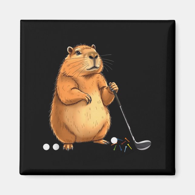 Imán Capy Golf Player Cute Cappy Srts Cartoon Design  (Frente)