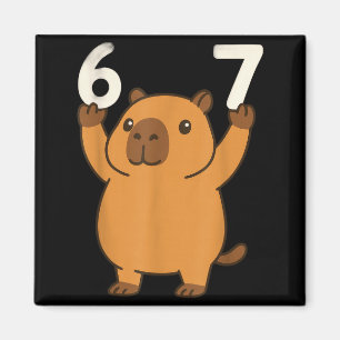 Imán Capybara 67 Meme Seis Siete Divertido 