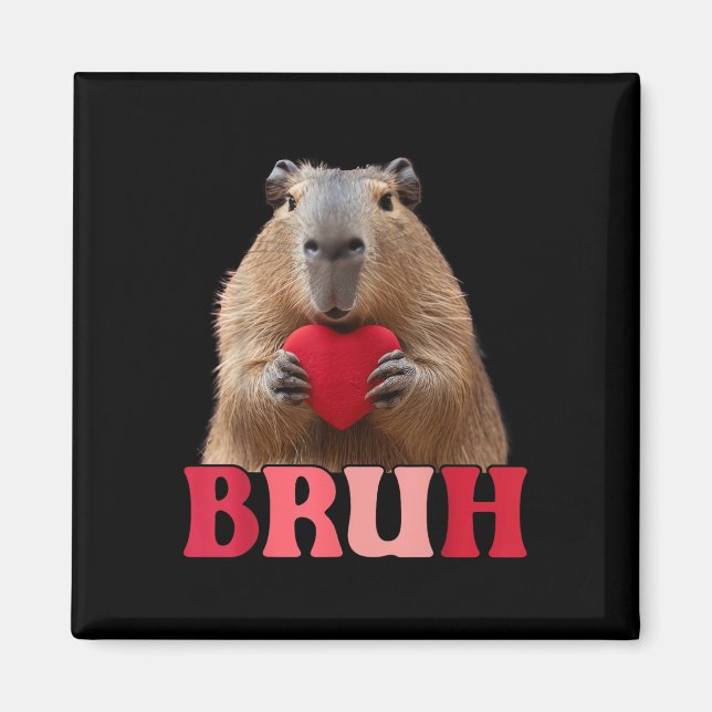 Imán Capybara Bruh Meme Gracioso Diciendo Niños Adolesc (Frente)