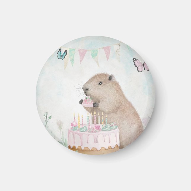 Imán Capybara Cakefest Kids Fiesta Magnet (Frente)