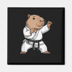 Imán Capybara de Artes Marciales Divertido Karate Taekw