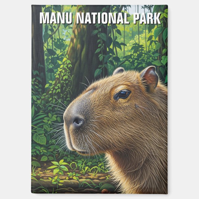Imán Capybara in Manu National Park Peru (Anverso)