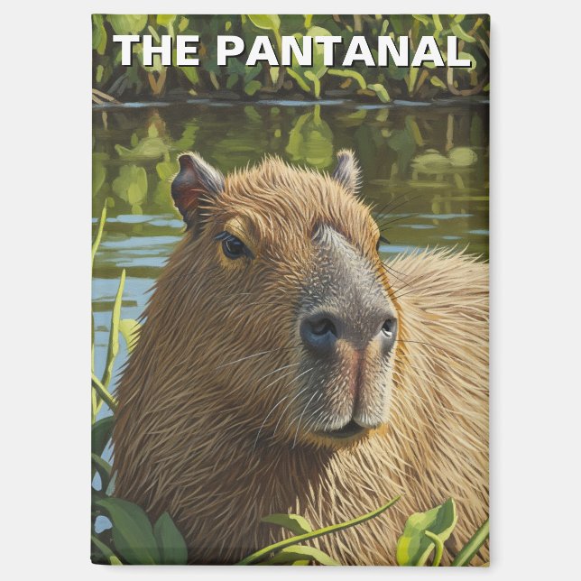 Imán Capybara in The Pantanal (Anverso)