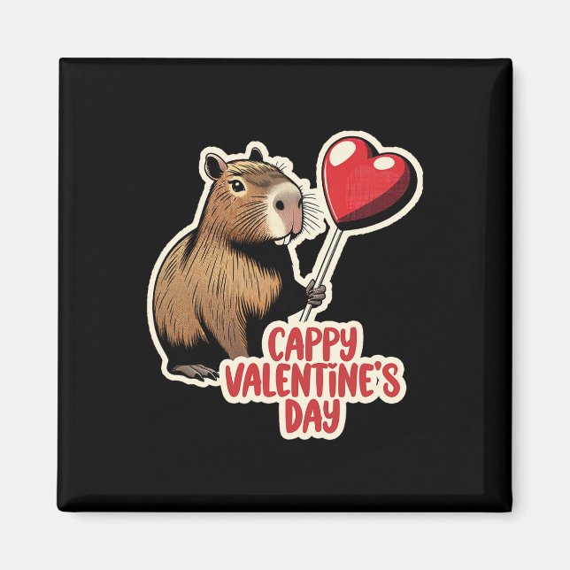 Imán Capybara San Valentín  (Frente)