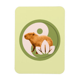 Imán Capybara Zen Yin Yang Naturaleza Pacífica