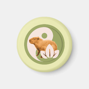 Imán Capybara Zen Yin Yang Naturaleza Pacífica