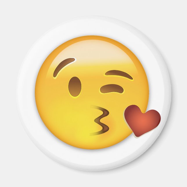 Imán Cara Arrojando Una Emoji De Beso (Frente)