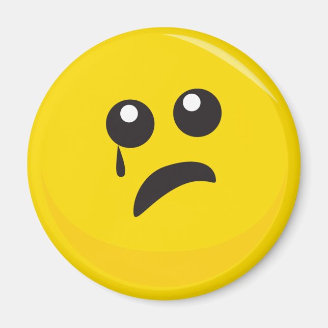 Imán Cara Bonita Llorando Triste (Frente)