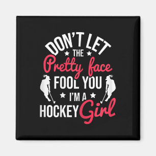 Imán Cara Bonita Te Engaña Chica de Hockey - Hockey sob